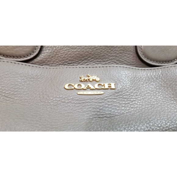 RARE Coach Mickie Gray Smooth Leather Satchel Purse Handbag Crossbody Bag 25032E - Picture 7 of 12